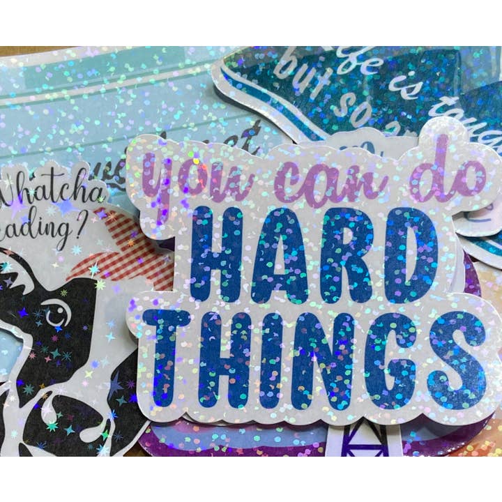 Adesivo di Incoraggiamento per la Salute Mentale: Puoi Fare Cose Difficili per la vendita all'ingrosso da parte di Readers Gonna Read