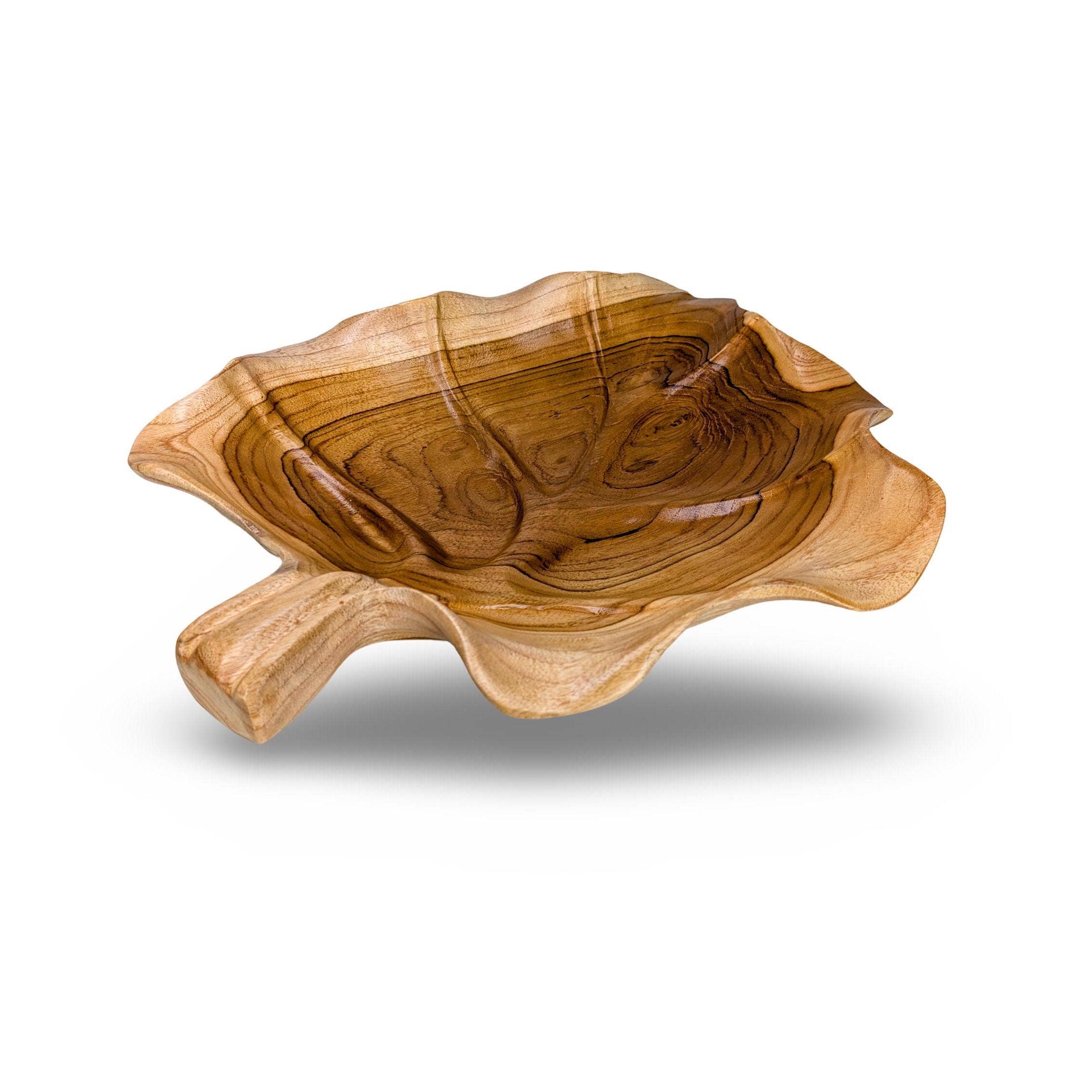 baligood - Wholesale Serve Bowl - WOOD CENTERPIECE BOWL, Wood Table Bowl, Wood Centerpiece, Teak Fruit Plate, Teak9