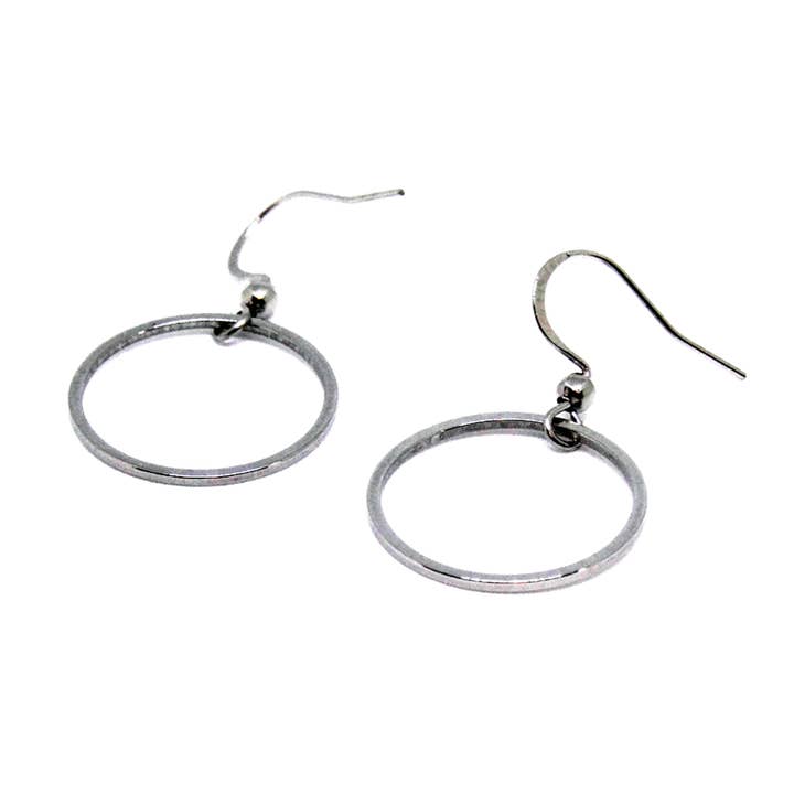 Steel Circles Earrings for wholesale by Factory Floor Jewels