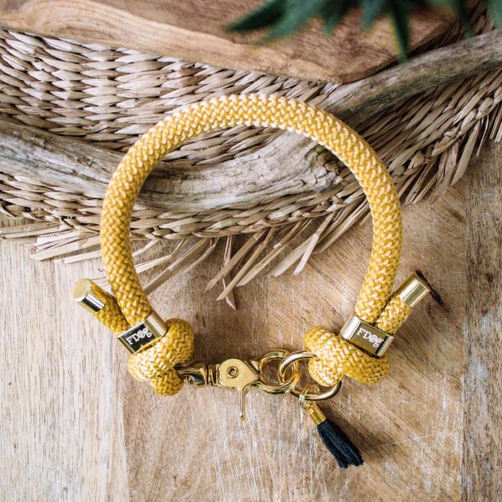 Collier paracorde "Moutarde" pour la vente par Frimousse Dog