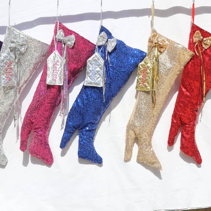 CocoMiaDesign – Großhandel Weihnachtsstrumpf – High Heel Weihnachtsstrumpf, Pailletten Damenstrumpf-Set10