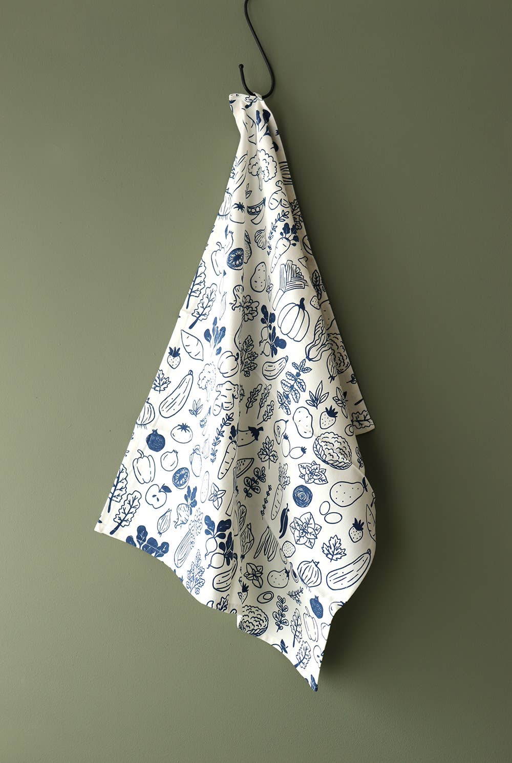 Hollandsche Waaren - Wholesale Tea Towel - Tea Towel Veggie Blue1
