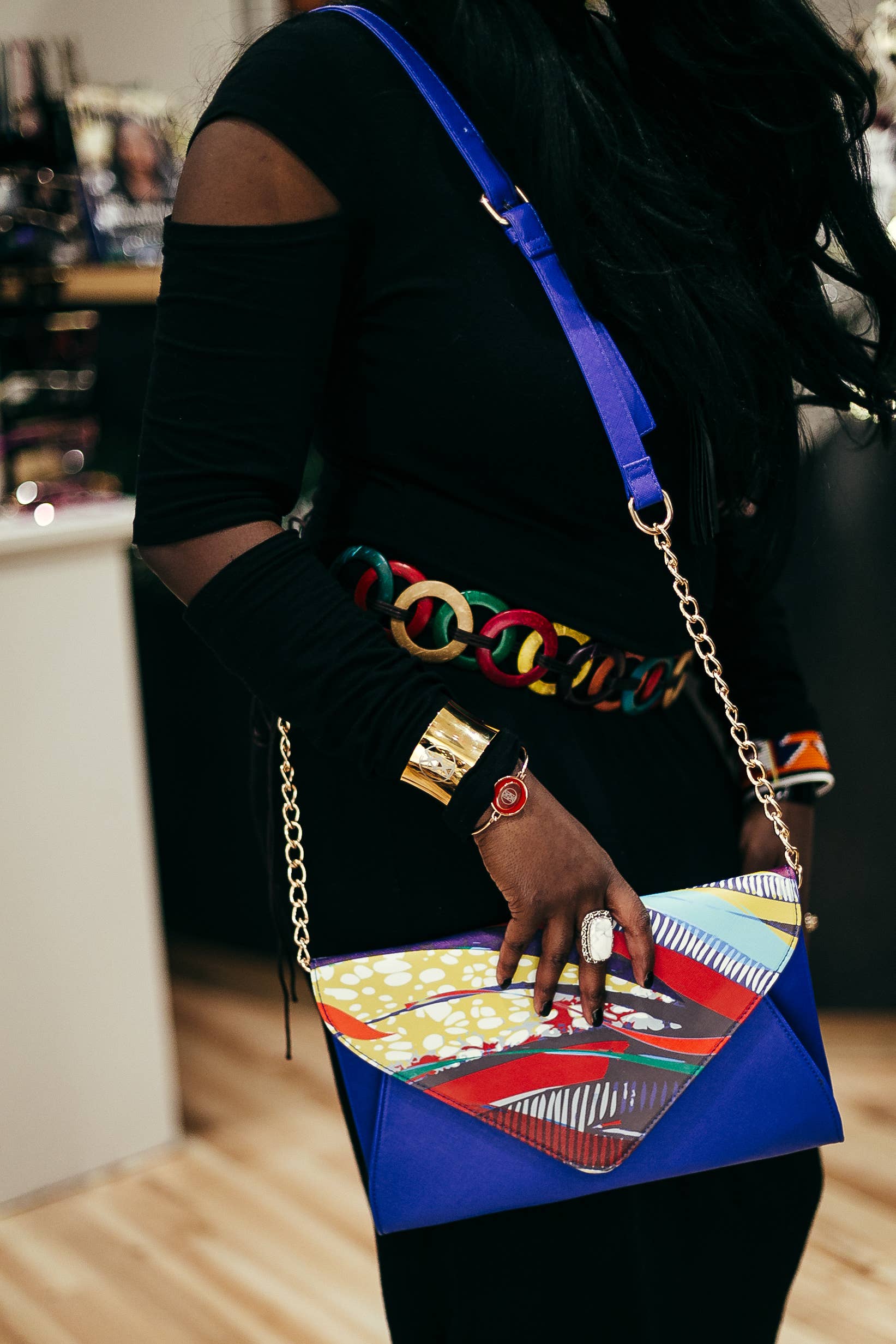 AMMA JO - Wholesale Clutch Bag - Women's - AMMA JO Wild Thing Clutch (Blue)2