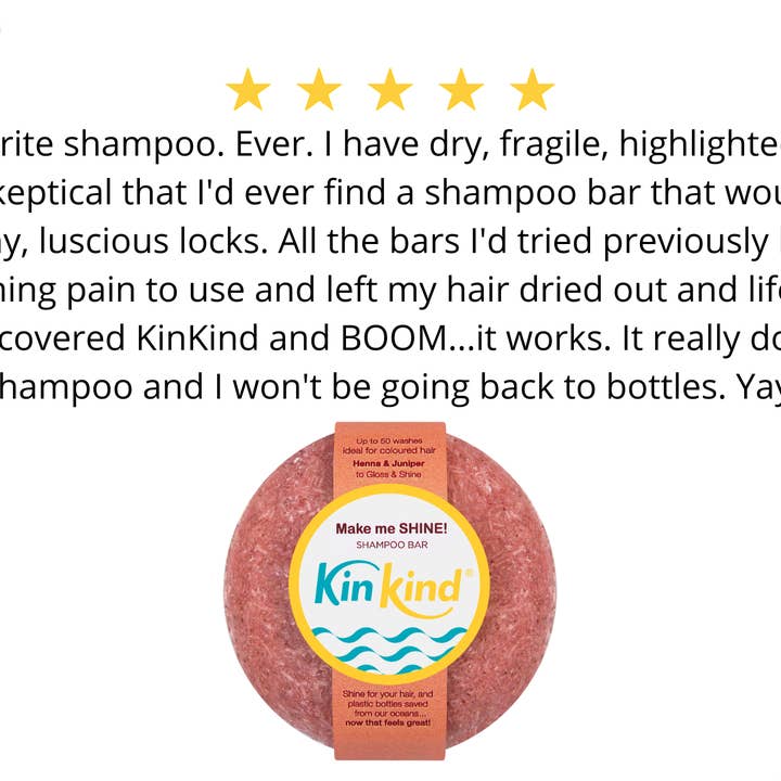 KinKind – wholesale Shampoo puck/solid shampoo – Make me SHINE! Shampoo Bar. For Highlights & Coloured Hair.2