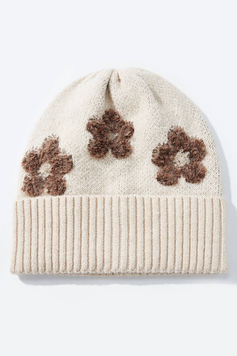 BYREN | ÉLINE L'ATELIER - Wholesale Beanie - Women's - Floral Wool Beanie MJ206SD10
