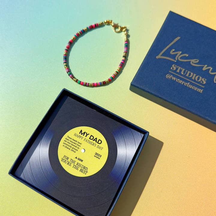 Braccialetto African Recycled Records per la festa per la vendita all'ingrosso da parte di Lucent Studios Ltd