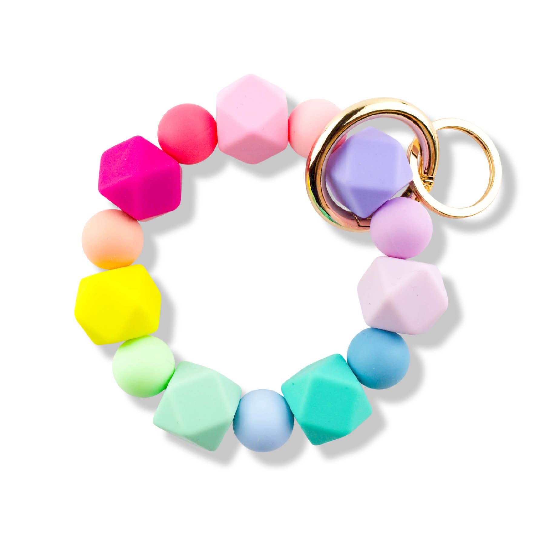Cleary Lane – wholesale Keychain – Women's – Beaded Wristlet Keychain Hexagon Silicone19