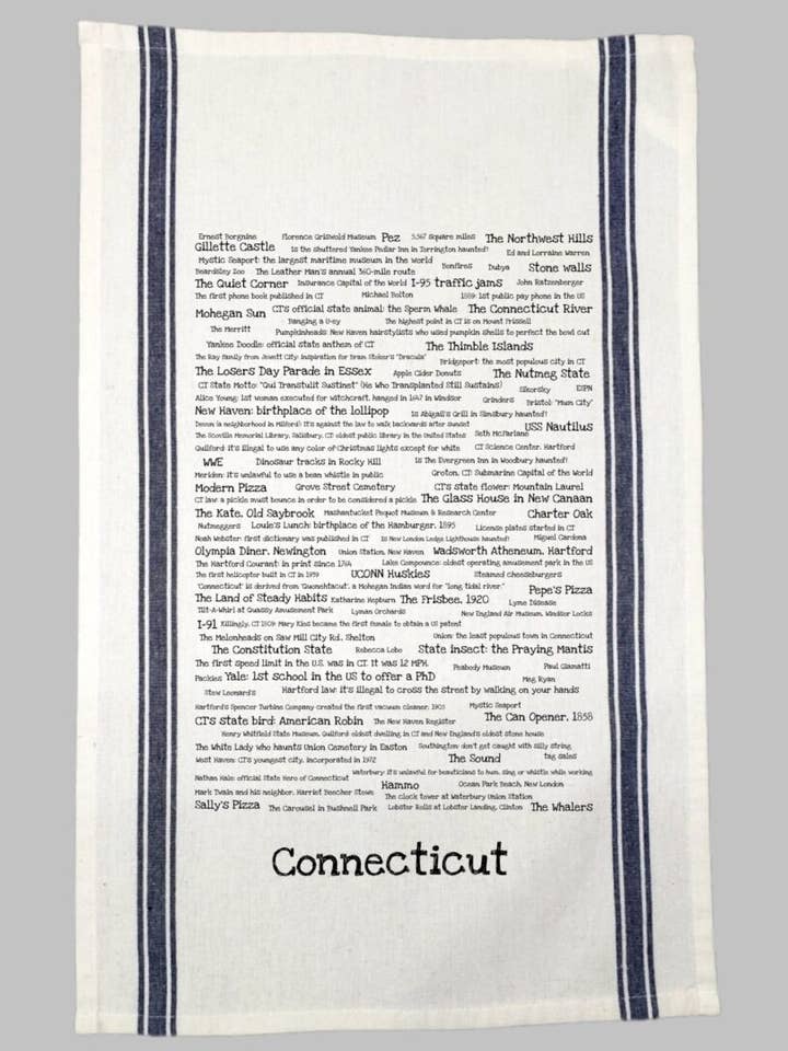 CONNECTICUT Townie Tea Towel for wholesale by TownieSwag