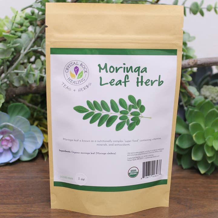 Crystal Rock Healing, LLC - Wholesale Herbs - Moringa Leaf Loose Herb 1oz Organic0