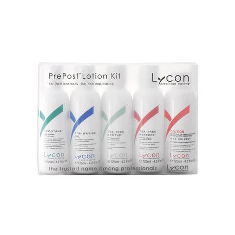 Lycon PrePost Lotion Kit 5 x 125 ml for wholesale by Glow Salon Supplies