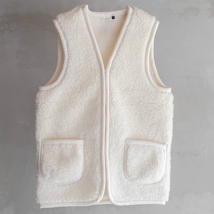 Chaleco acolchado Taru Off-White -7 tallas para venta al por mayor de Van Buren