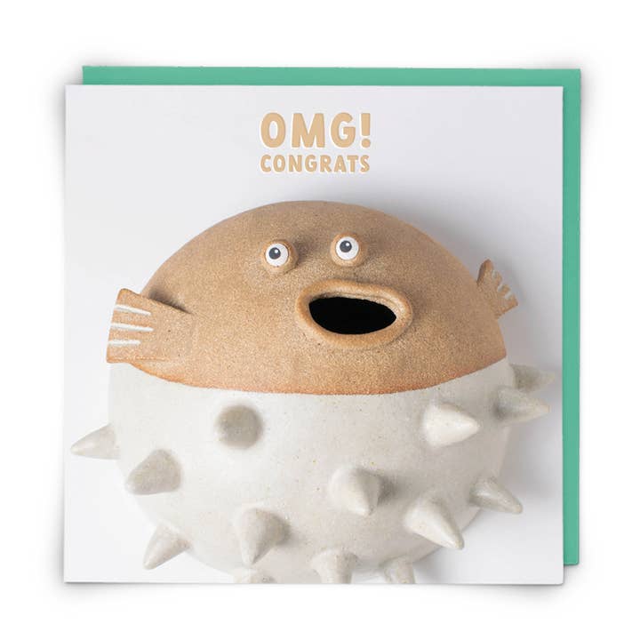 Pufferfish hälsningskort för wholesale av Redback Cards UK