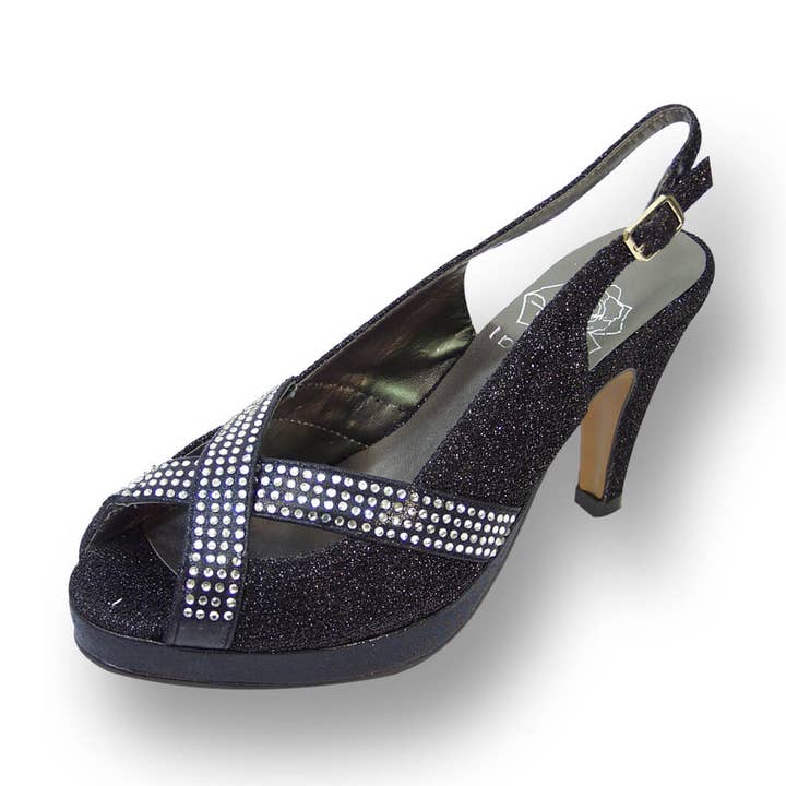 FLORAL Tiffany Women's Wide Width Platform Dress Heeled Sandals for wholesale by FazPaz