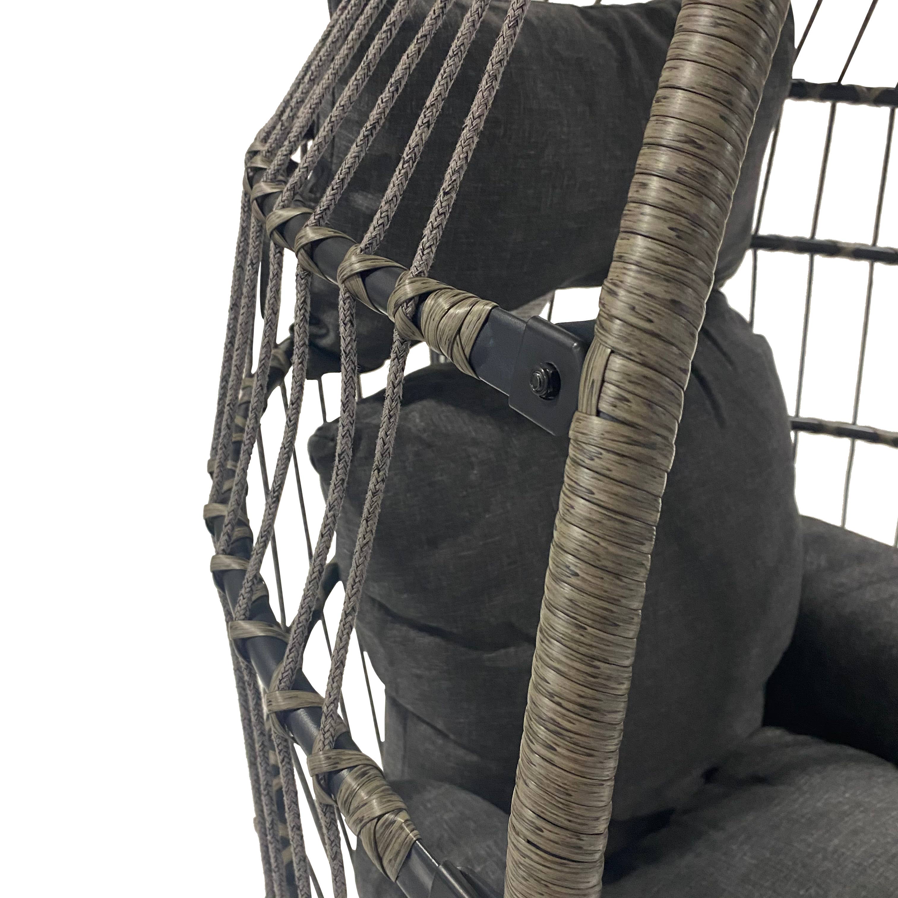 InSideOut - Wholesale Egg Chair - Deluxe Wicker Hanging Egg Chair with Removeable Canopy5