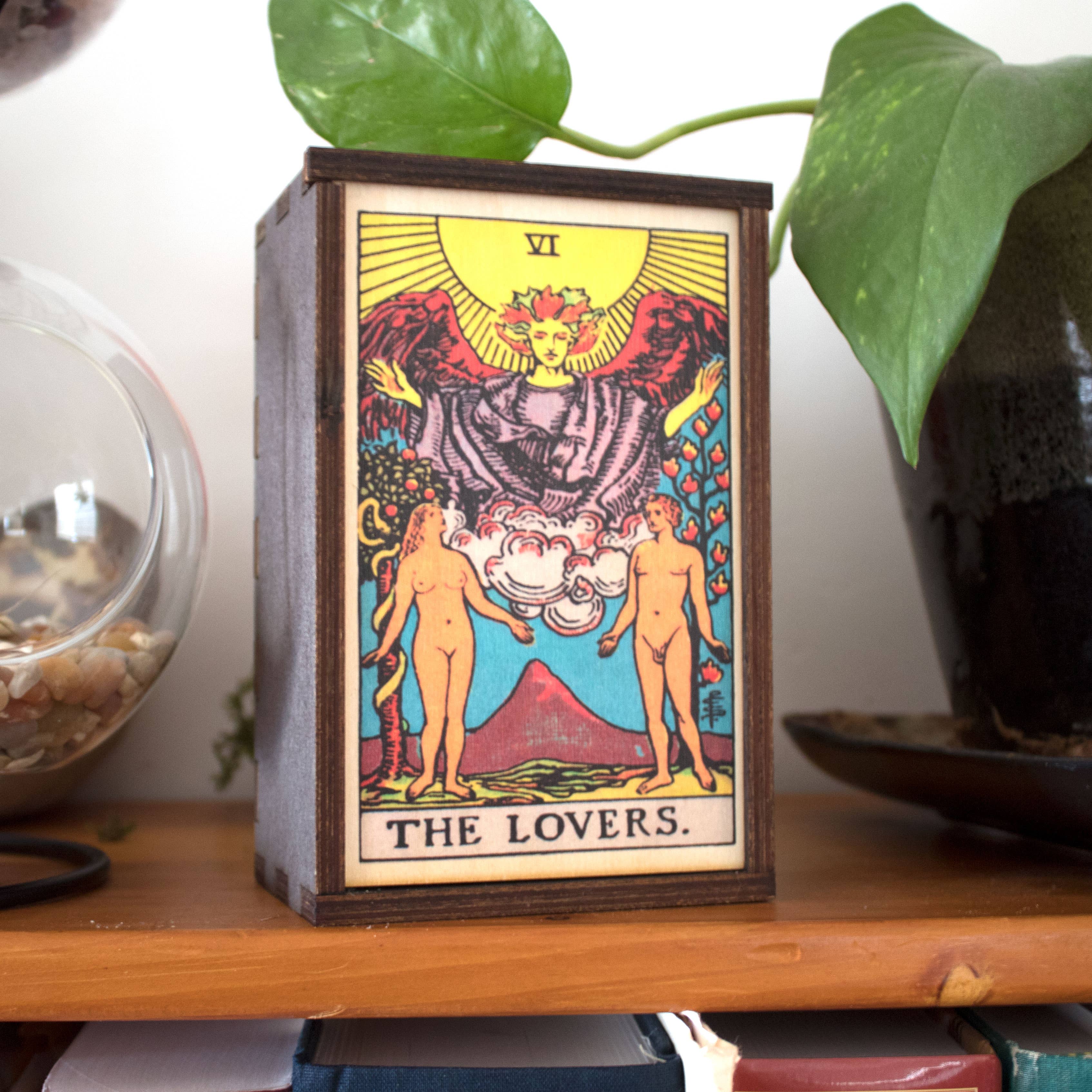 Most Amazing - Wholesale Decorative Box - Tarot - 6 - The Lovers Full Color Stash Box1