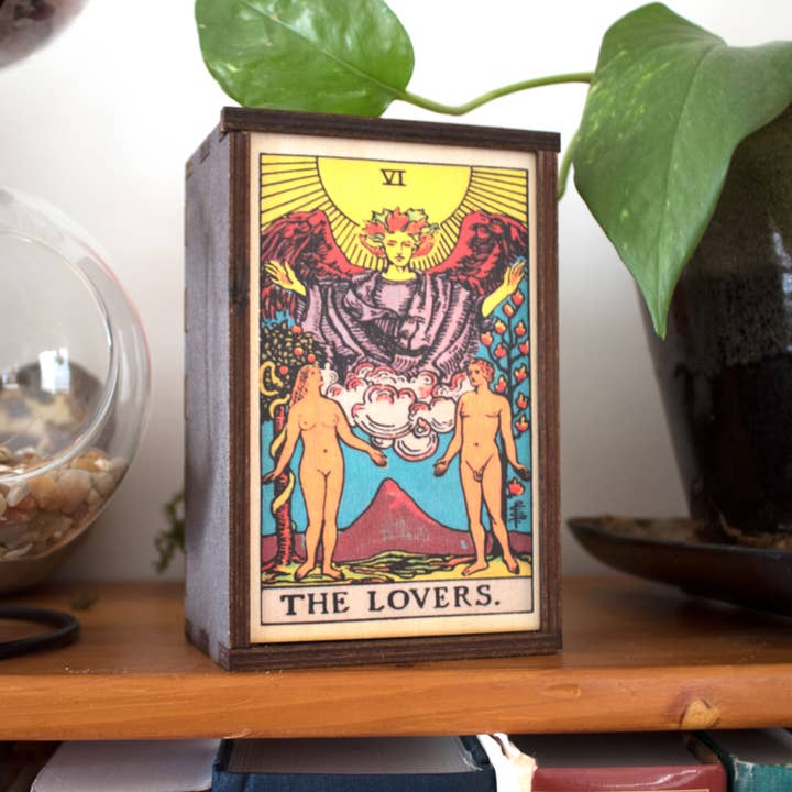 Most Amazing - Wholesale Decorative Box - Tarot - 6 - The Lovers Full Color Stash Box1