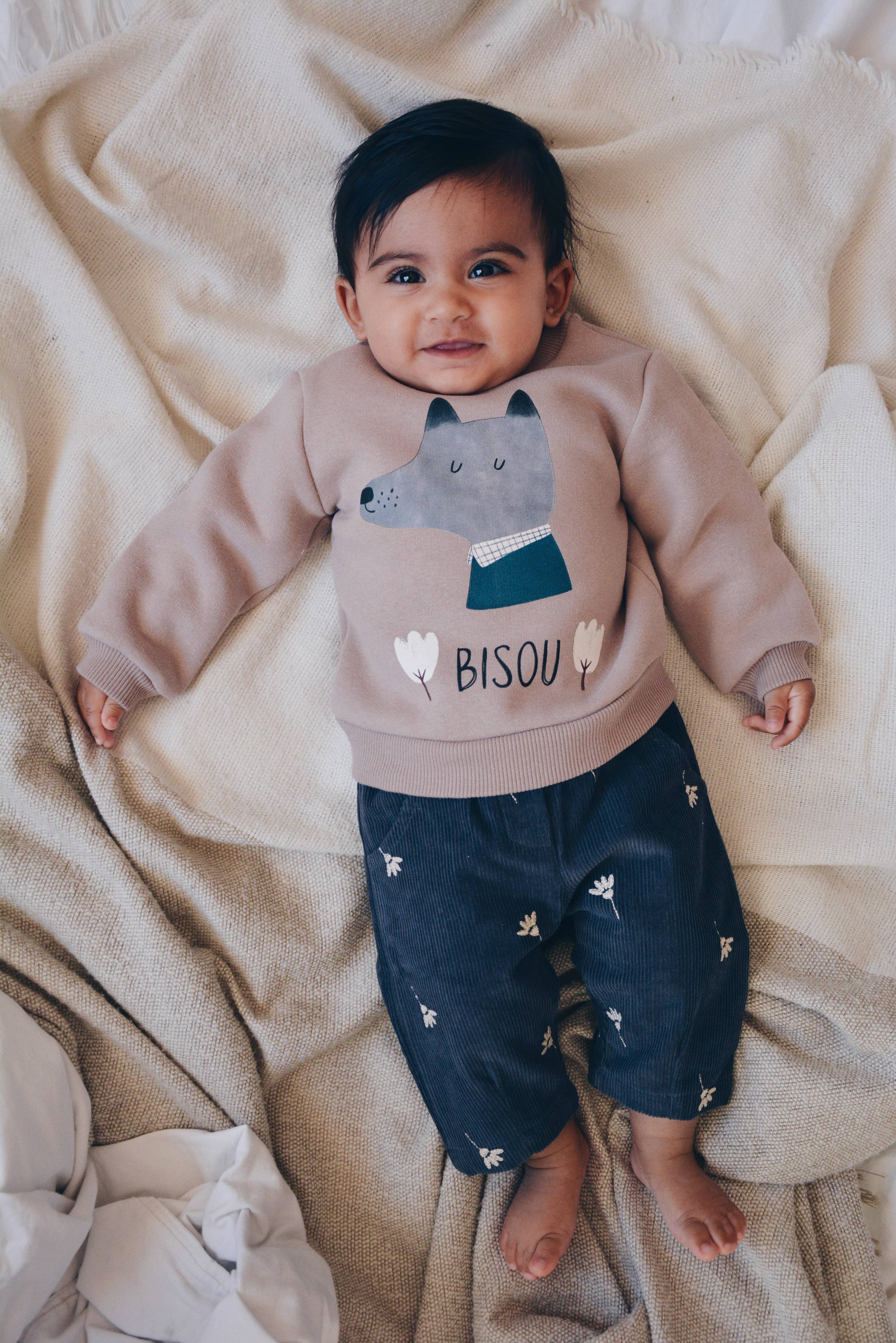 Eli & Nev (we cover U.S. import duties) - Wholesale Pants - Kids - Baby / Kids Corduroy Pants with Embroidered Flowers OEKO-TEX2