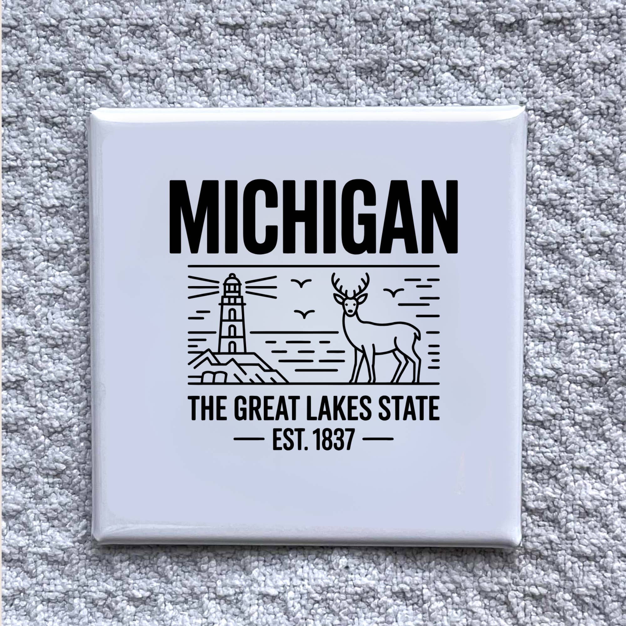 Made With Aloha Magnets,llc - Wholesale Magnet - Michigan 2x2" State Magnet-Handmade Fridge Souvenir