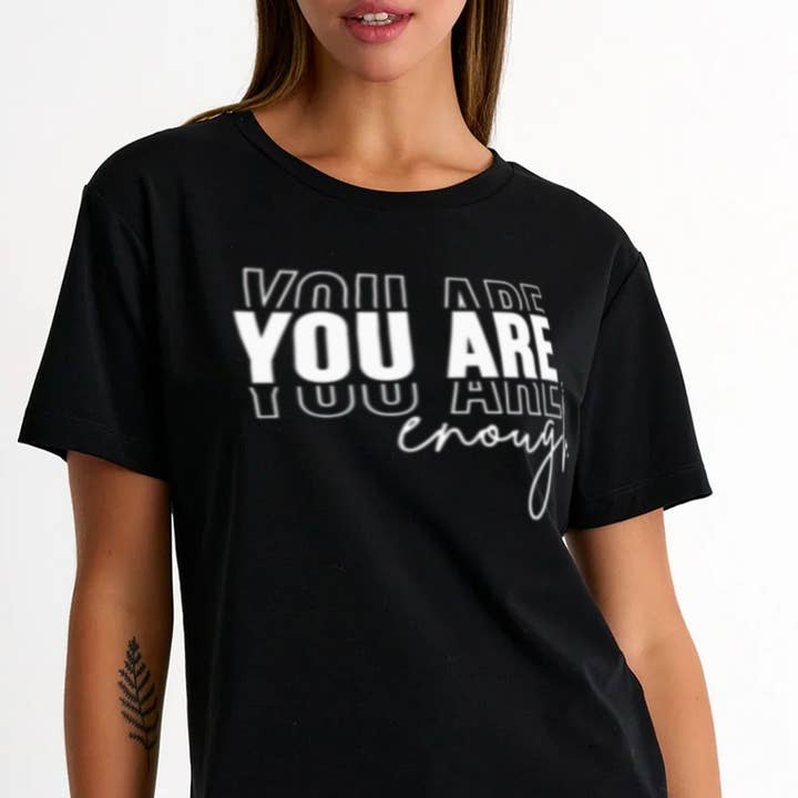 PB-3161. You Are Enough Graphic Tee for wholesale by Polar bee