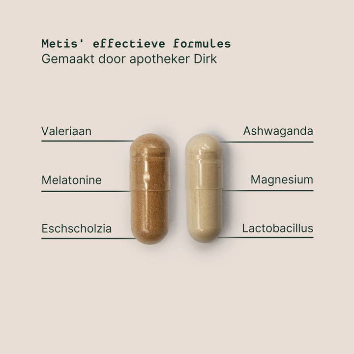 Metis Supplements - Wholesale Oral Supplement/Vitamin - Metis Slaap & Nervositeit Eco-Refill Duo (96 Caps)