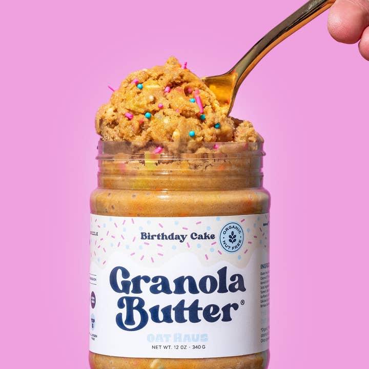 Oat Haus - Wholesale Nut Butter - Easy Stir Birthday Cake Granola Butter | Nut-free Spread