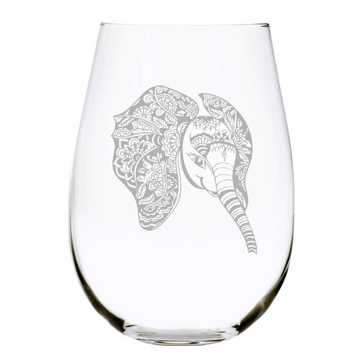 Copo de vinho sem decanso elefante (E4), 17 oz. por atacado de C&M Personal Gifts