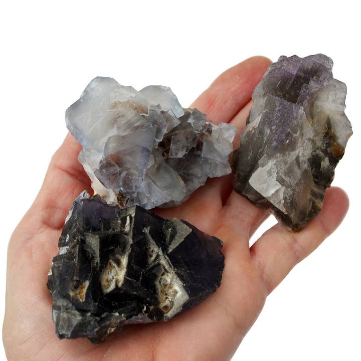 Kaia & Crystals - Wholesale Spiritual Stone/Crystal - Raw Cubic Purple Fluorite Crystal (100g - 350g)