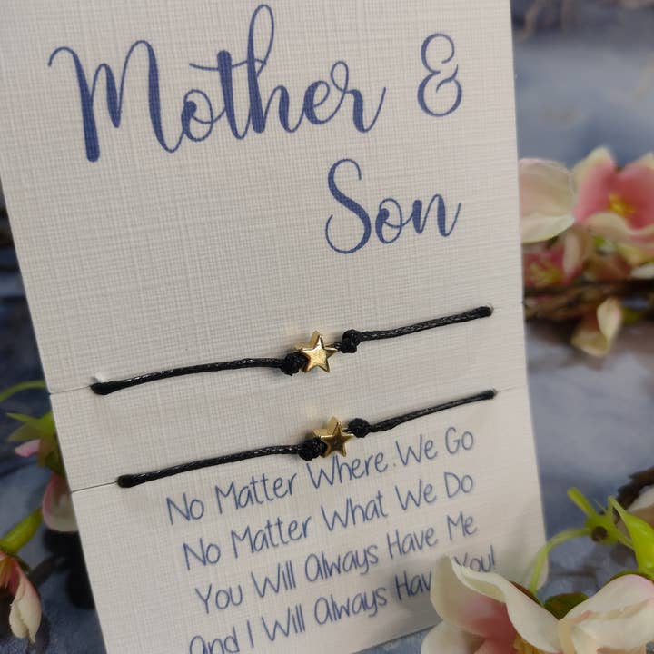 Rose Blossom Gifts - Wholesale Charm/dangle bracelet - Mother & Son Wish Bracelet2