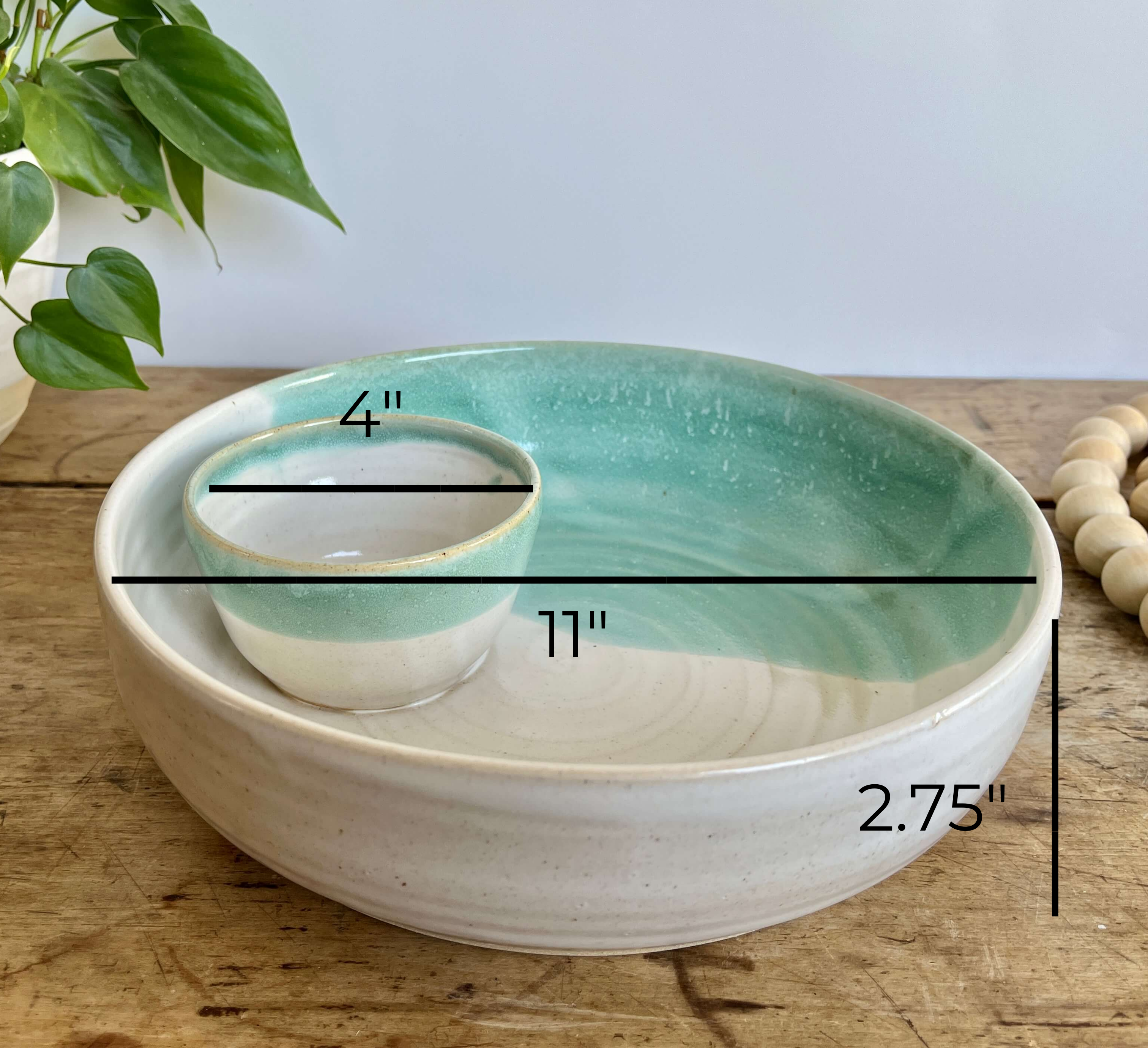 Coastal Clay Co. - Wholesale Serve Bowl - Large Chip And Dip Bowl Large Summer Party Bowl6