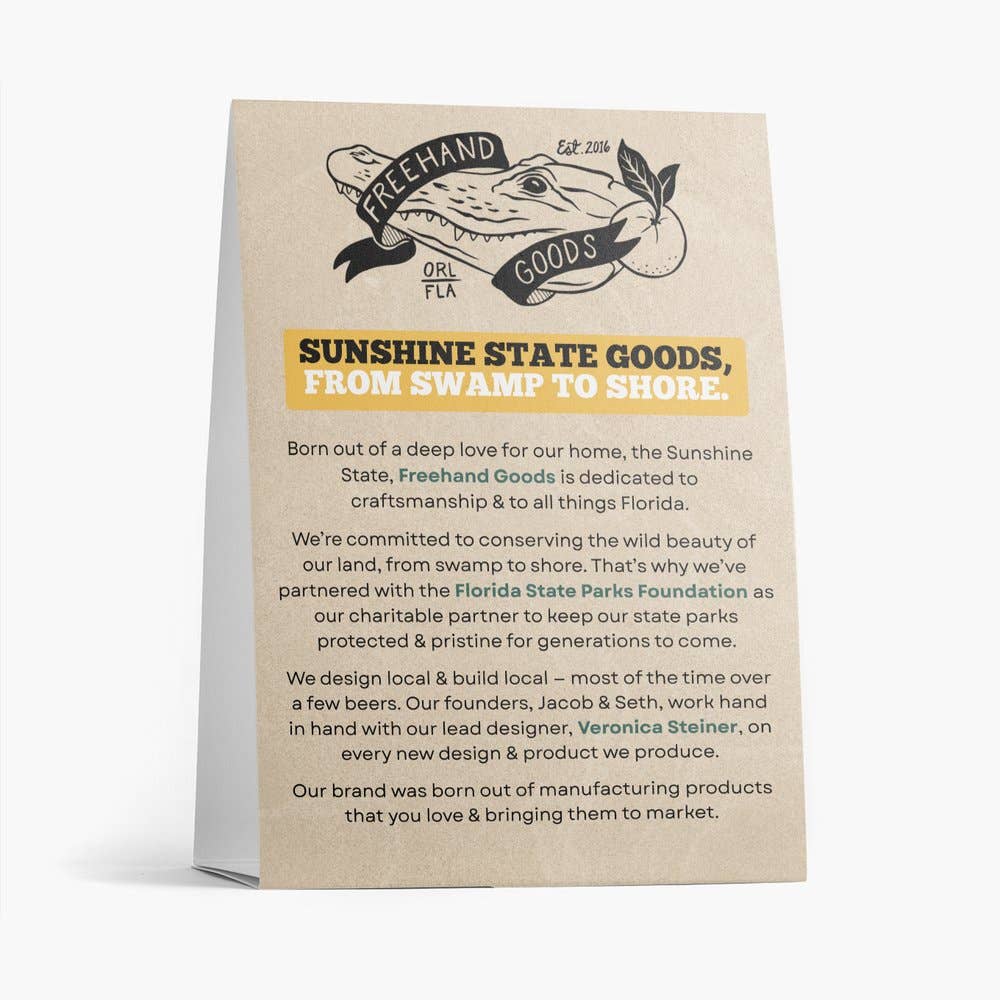 Freehand Goods - Wholesale Desk/Tabletop Sign - PoP Tabletop Sign