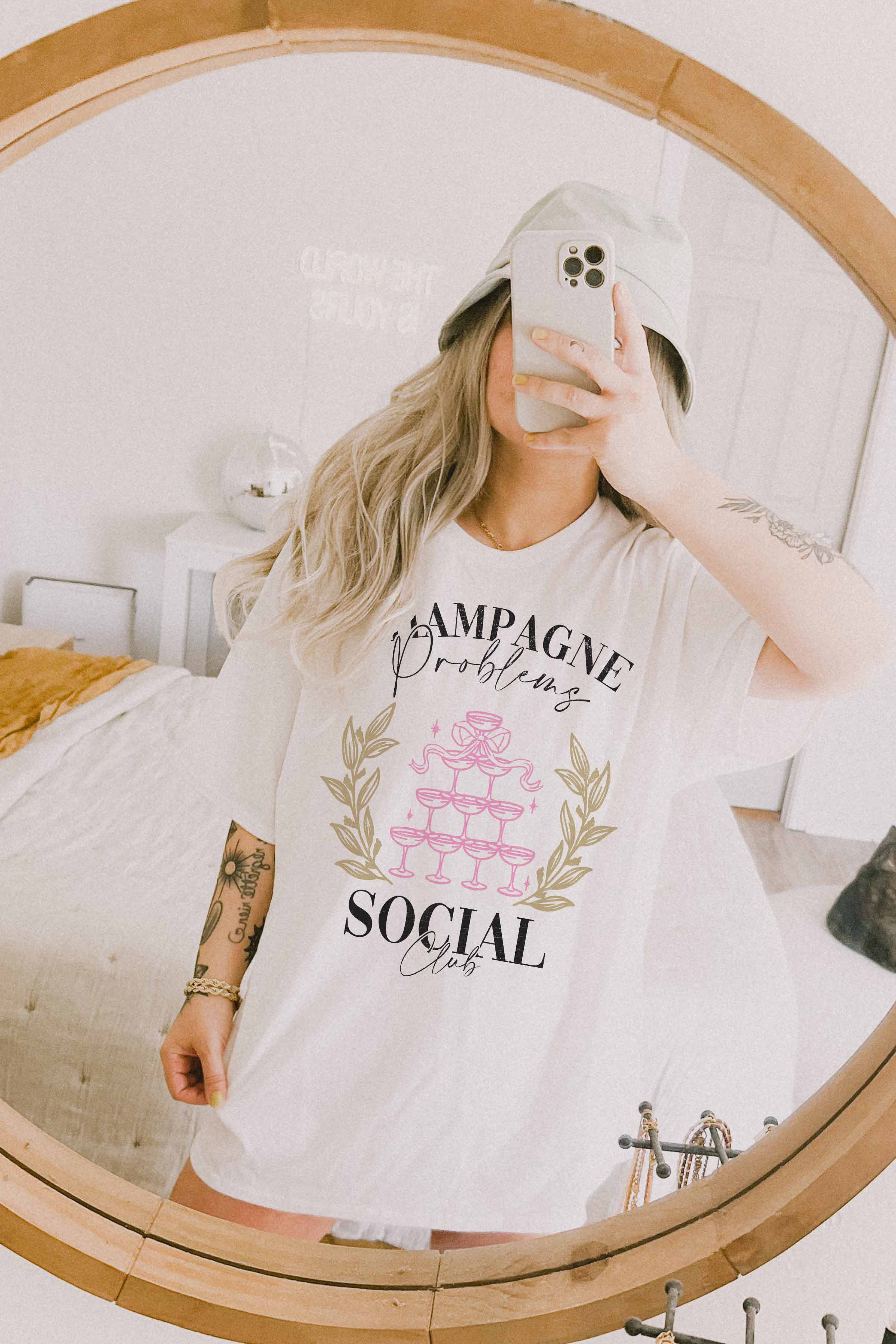 GOOD DAY STREET - Wholesale Screen Printed T-Shirt - Women's - [G1564X-OTS]-CHAMPAGNE SOCIAL CLUB OVERSIZED GRAPHIC TEE2