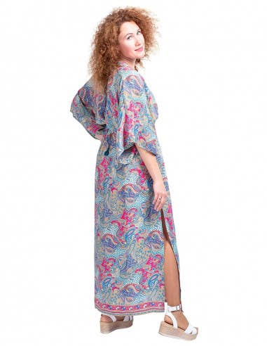 Beige Jurk met V-achterprint voor groothandel op Faire5