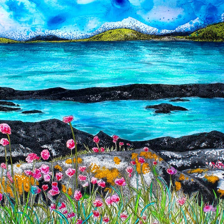 Cartão de Saudação Sea Rosa por atacado de Hannah Robinson Illustrations