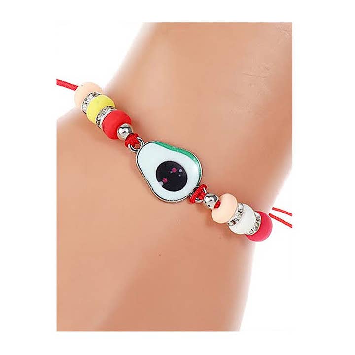 Atlas Fashion - Venta al por mayor Pulseras tejidas/trenzadas - JAB38901 - Pulsera de hilo ajustable con cuentas de aguacate