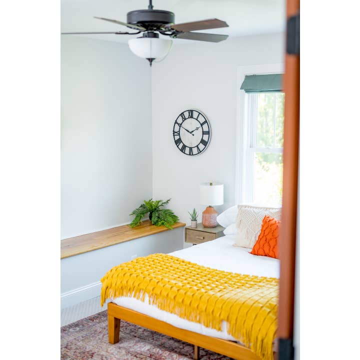 Hermle - Wholesale Wall Clock - Rebecca Iron & Wood Wall Clock with 3-D Roman Numerals2