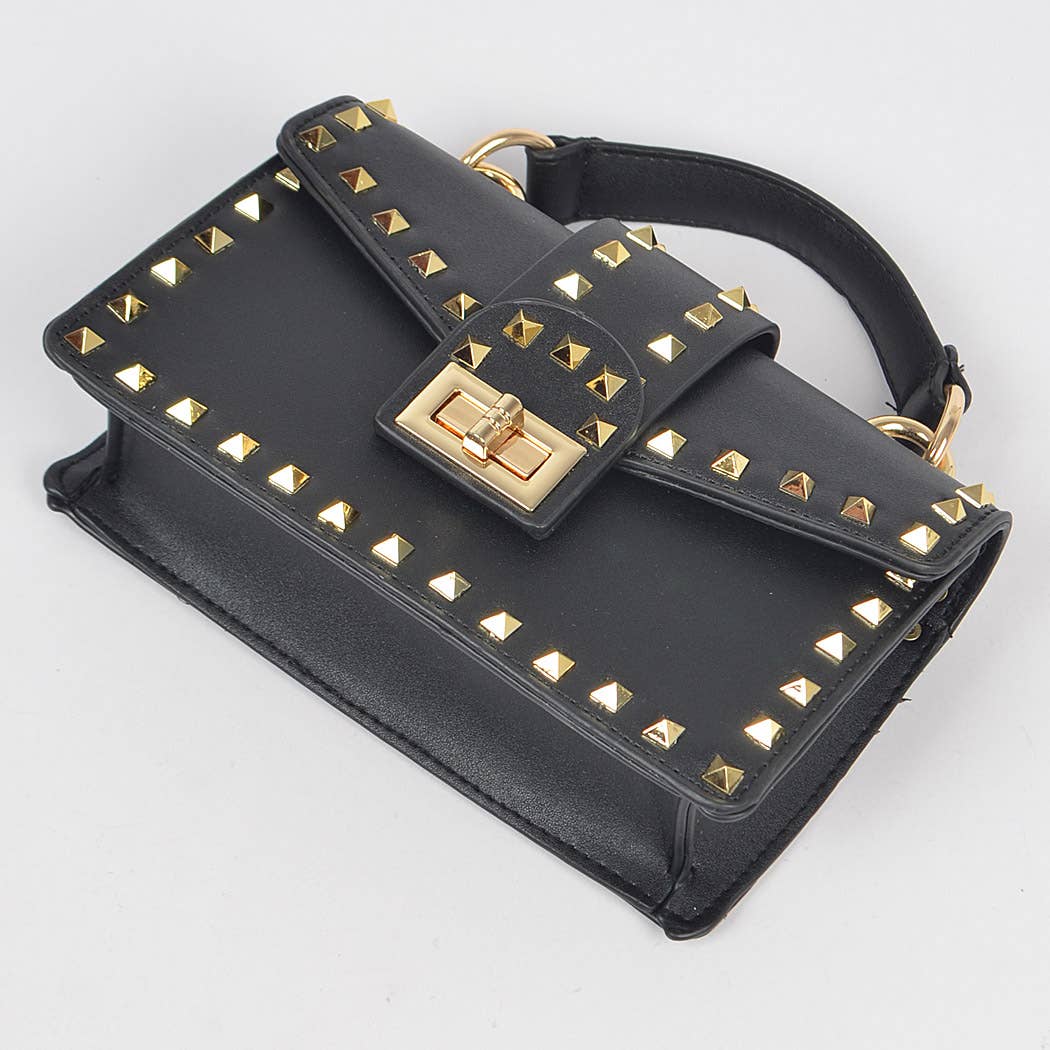 3AM BY H&D ACCESSORIES - Wholesale Top Handle Bag - Women's - Studded Top Handle Clutch7