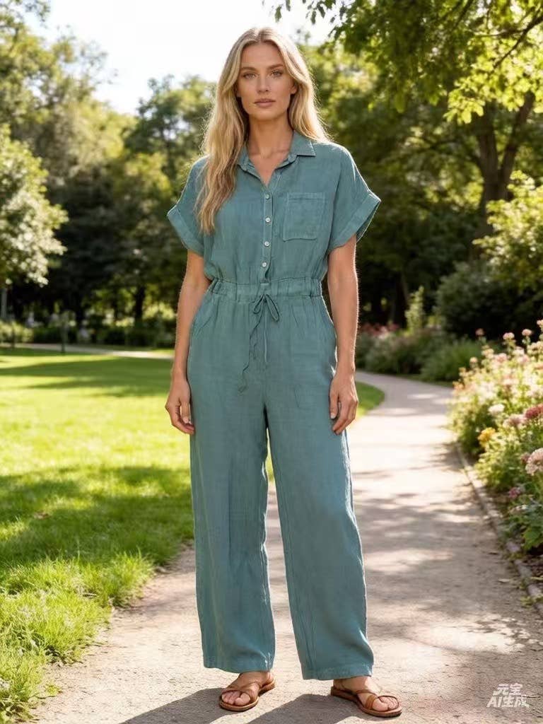 LÉA & LUC - Wholesale Jumpsuit - Women's - 100% linen combination REF.219025