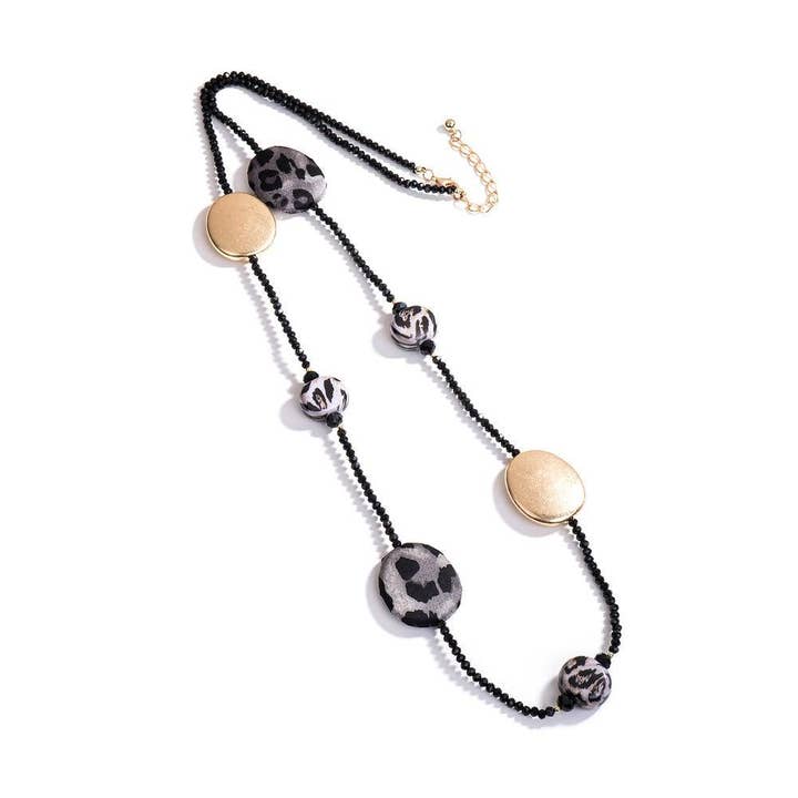 Collana alla moda con stampa leopardata per la vendita all'ingrosso da parte di Fox by Ren GmbH