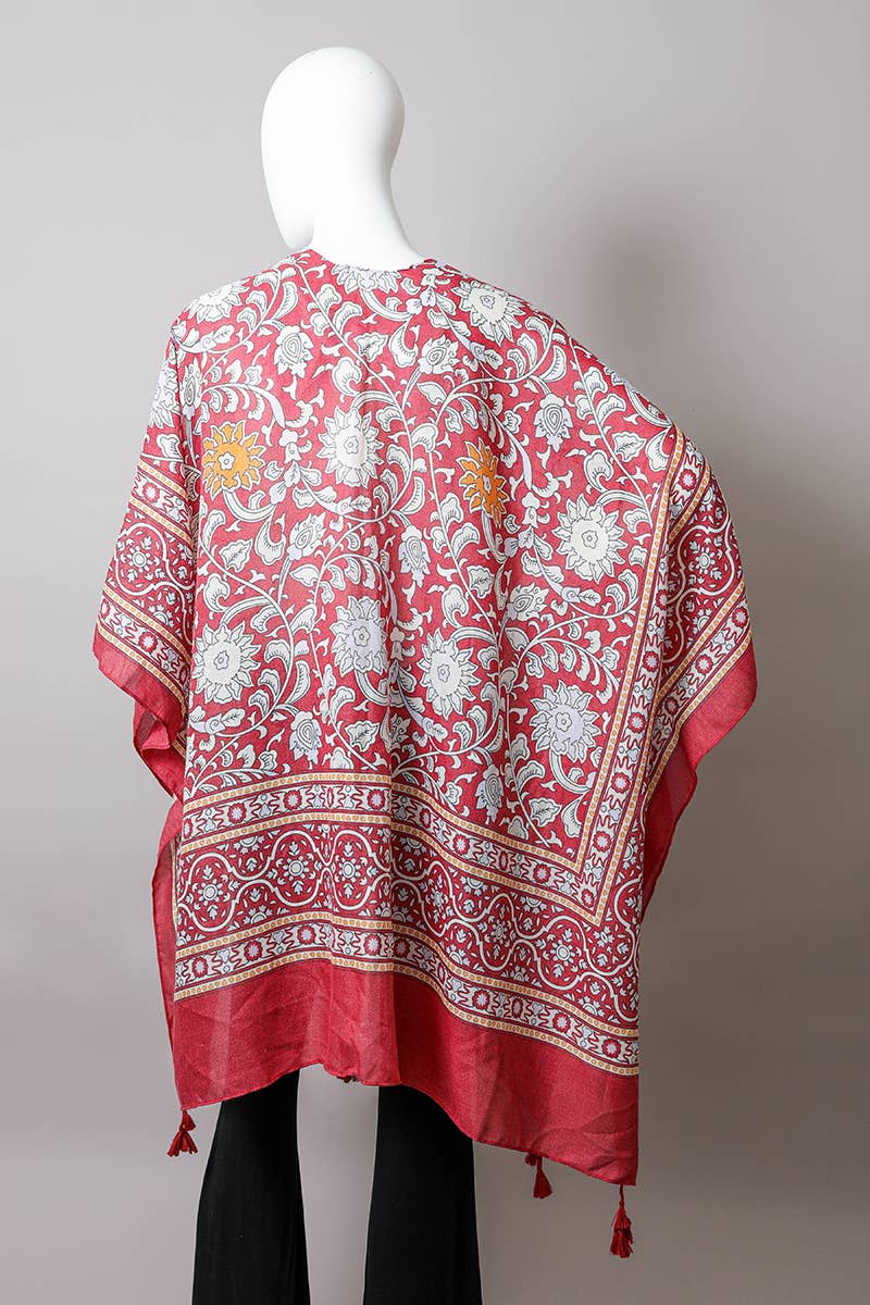 Leto Accessories – wholesale Kimono - Dam – Touch av Morroco Tapestry Tassel Kimono 🌼10