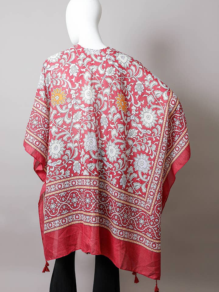 Leto Accessories – wholesale Kimono - Dam – Touch av Morroco Tapestry Tassel Kimono 🌼10