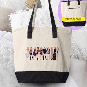 Ever-Ready Coated Canvas Large Zip Tote Bag Winter Peach
