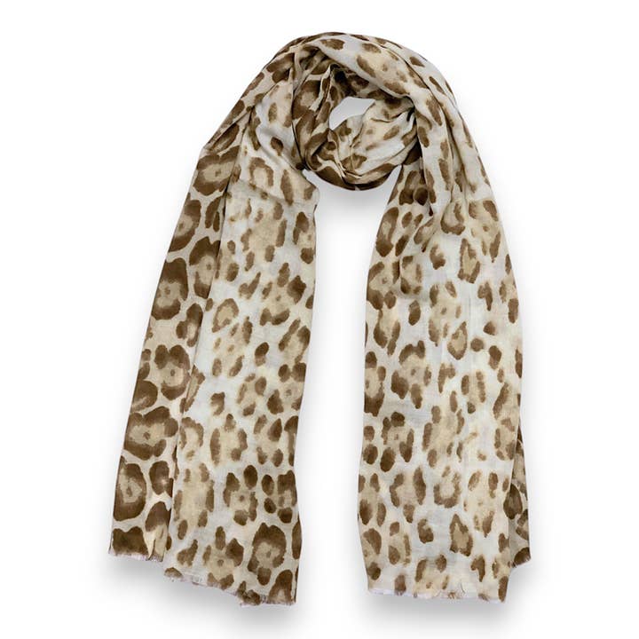 Leopard Print Ombre Scarf for wholesale by Lili Scarves (US Duty Free)