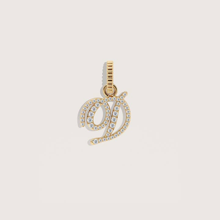Kinn - Wholesale Individual charm/pendant - Pave Love Letter Charm Pendant6