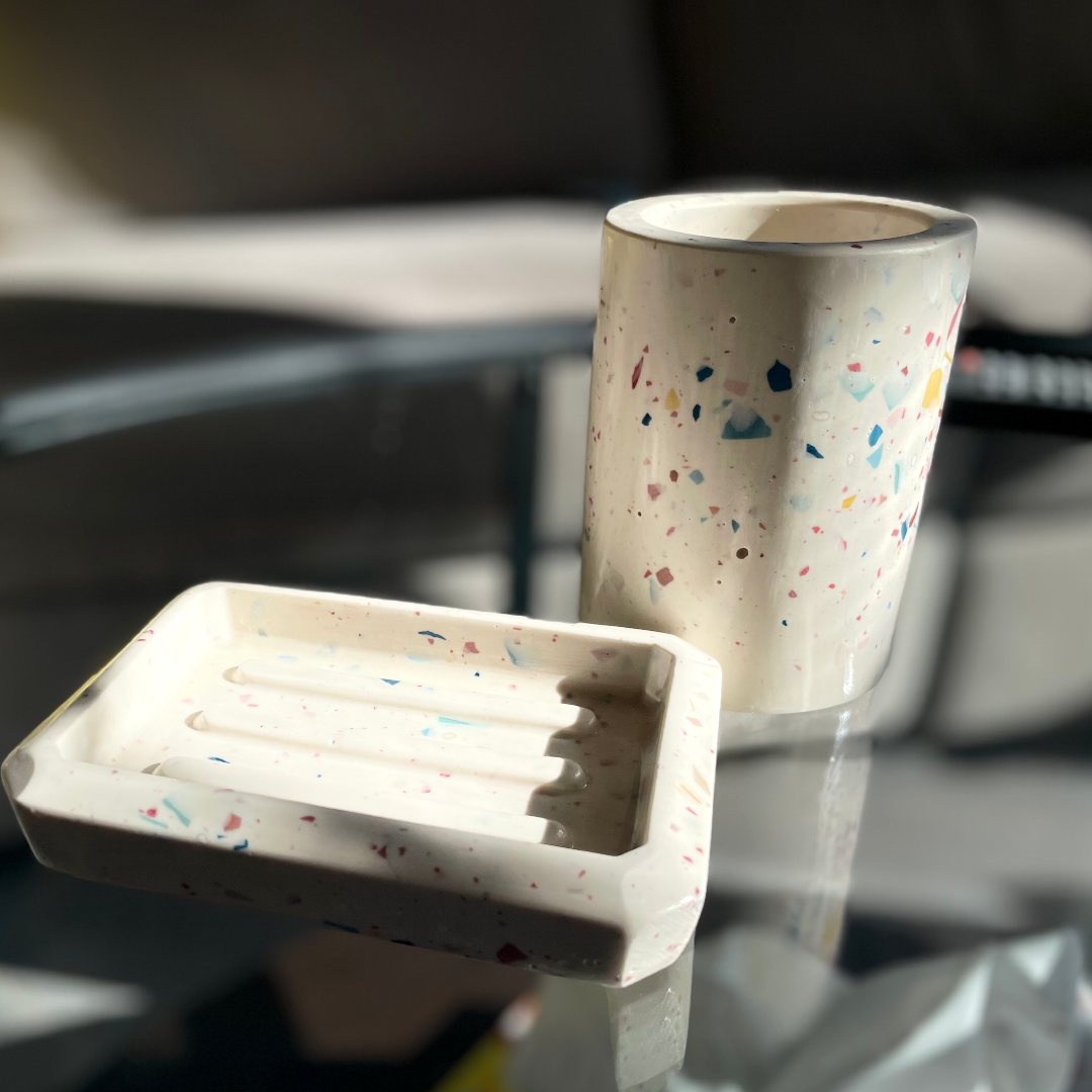 Kookie - Wholesale Bath Soap Dish - Bathroom Set - Soap Holder and Toothbrush Holder1