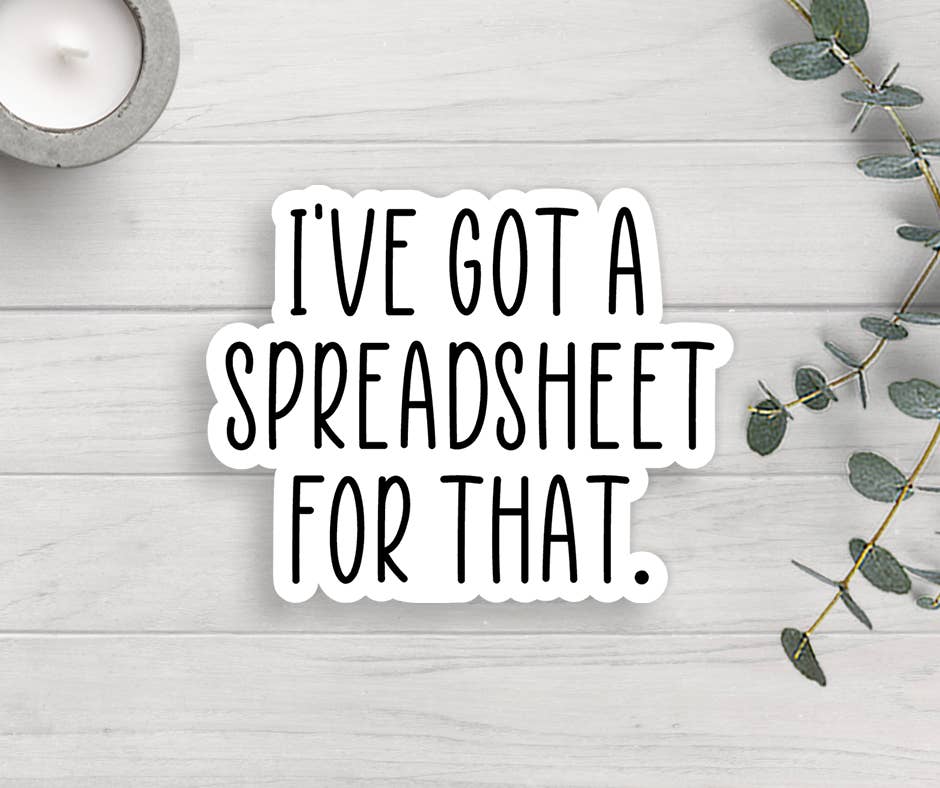 Expression Design Co – Großhandel Aufkleber – Spreadsheet Vinylaufkleber