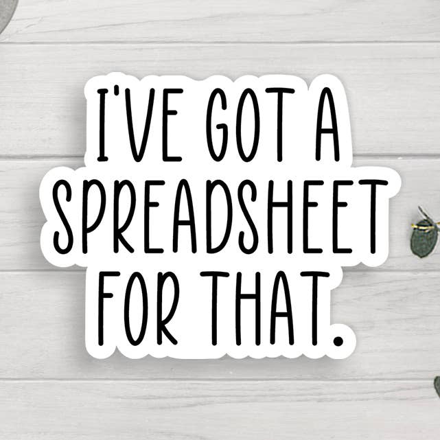 Expression Design Co – Großhandel Aufkleber – Spreadsheet Vinylaufkleber0