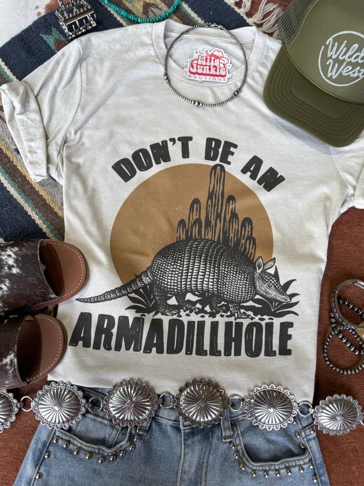 Cement Don't Be An Armadillhole Graphic Tee for wholesale on Faire0