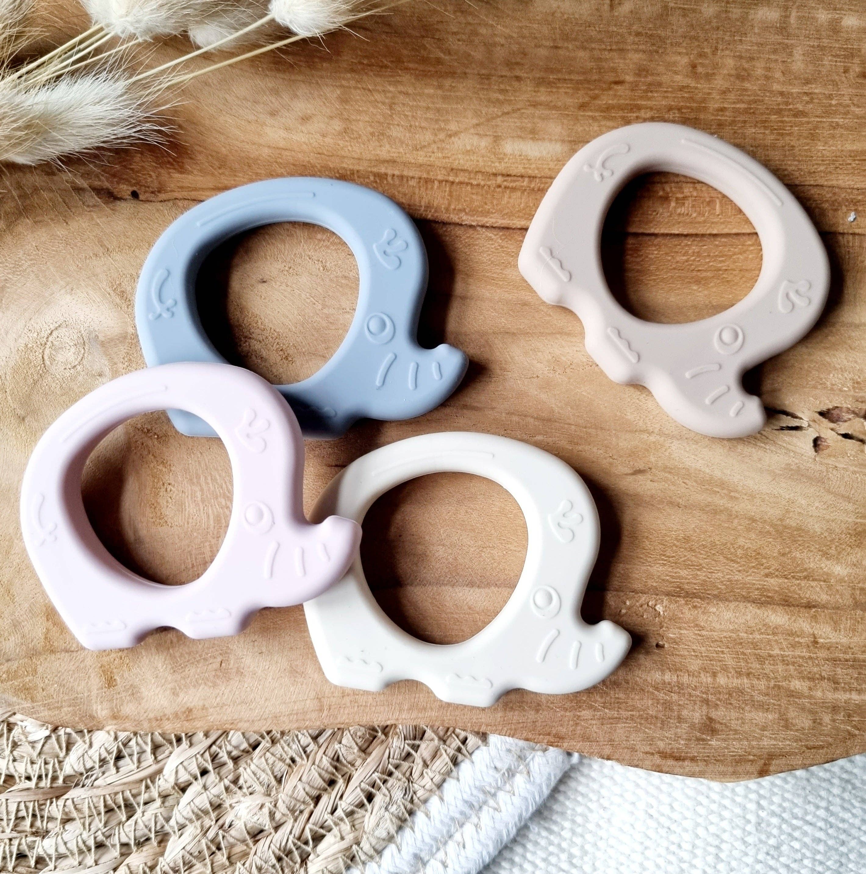 Rammelaartje – Großhandel Beißspielzeug (ohne Clip) – Baby – Beißring für Elefanten, Graublau3