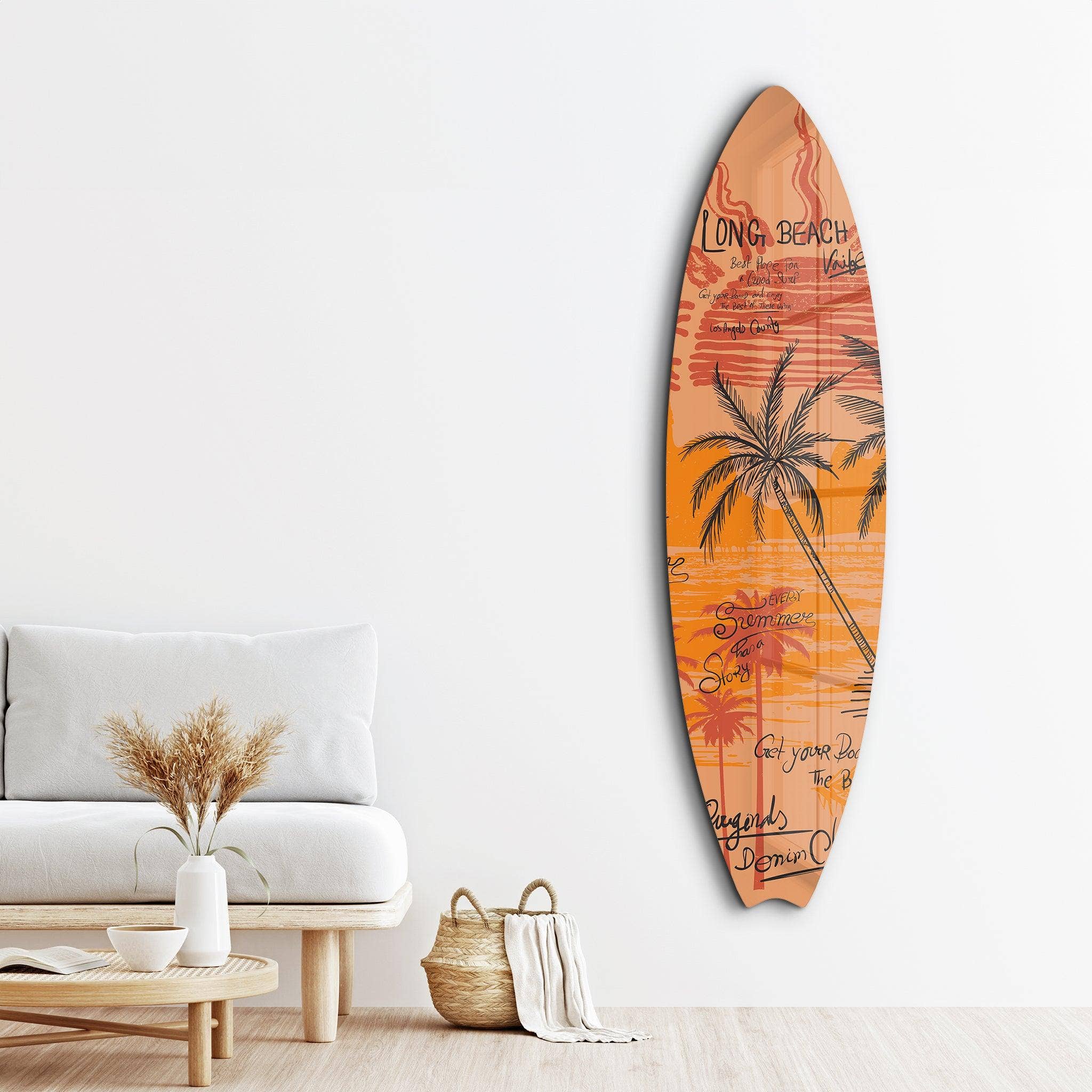 Artdesigna KG - Wholesale Wall Accent - Long Beach Vibes | Surfboard Glass Wall Art2