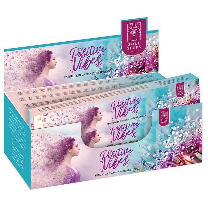 Soul Sticks - Positive Vibes Masala Incense Sticks (12) for wholesale by Designs by Deekay Inc.